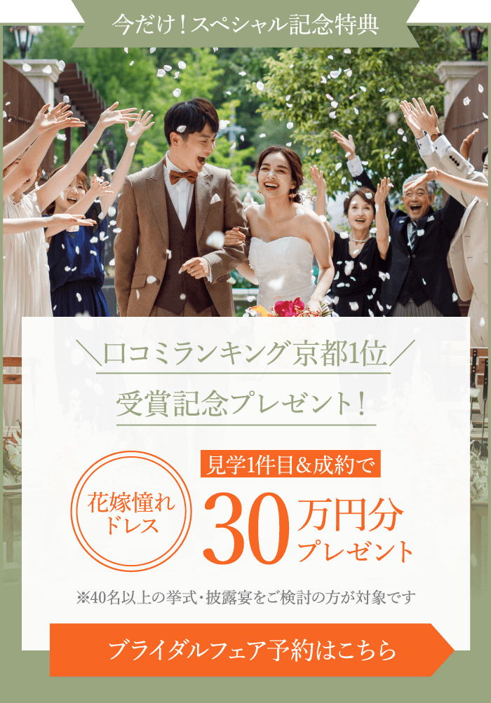 みんなのウェディング・口コミランキング3年連続1位受賞記念
