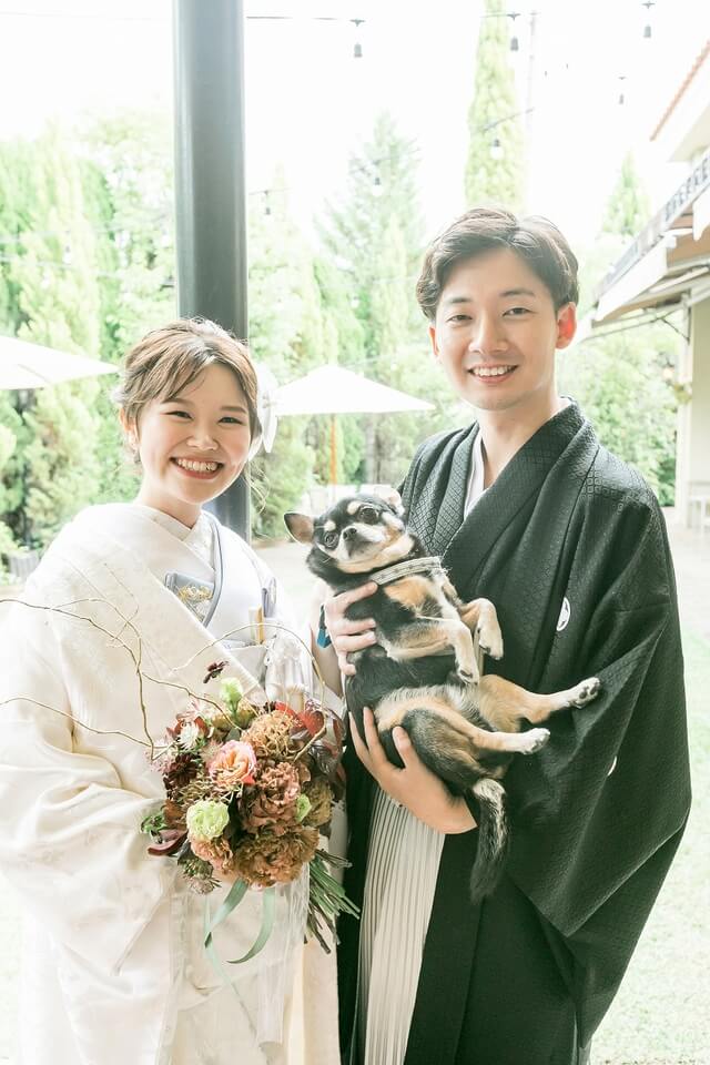犬と結婚式